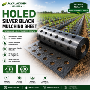 Holed Silver Black Mulching Sheet 4FT