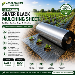 18 Micron Silver Black Mulching Sheet 3.25FT