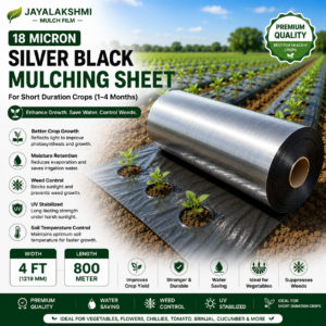 18 Micron Silver Black Mulching Sheet 4FT